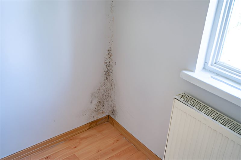 Black mould caused by condensation damp