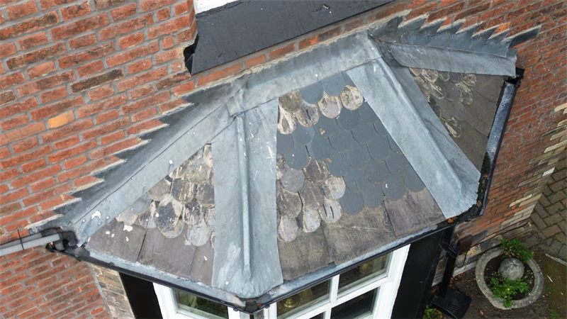 Bay roof inspected during residential survey